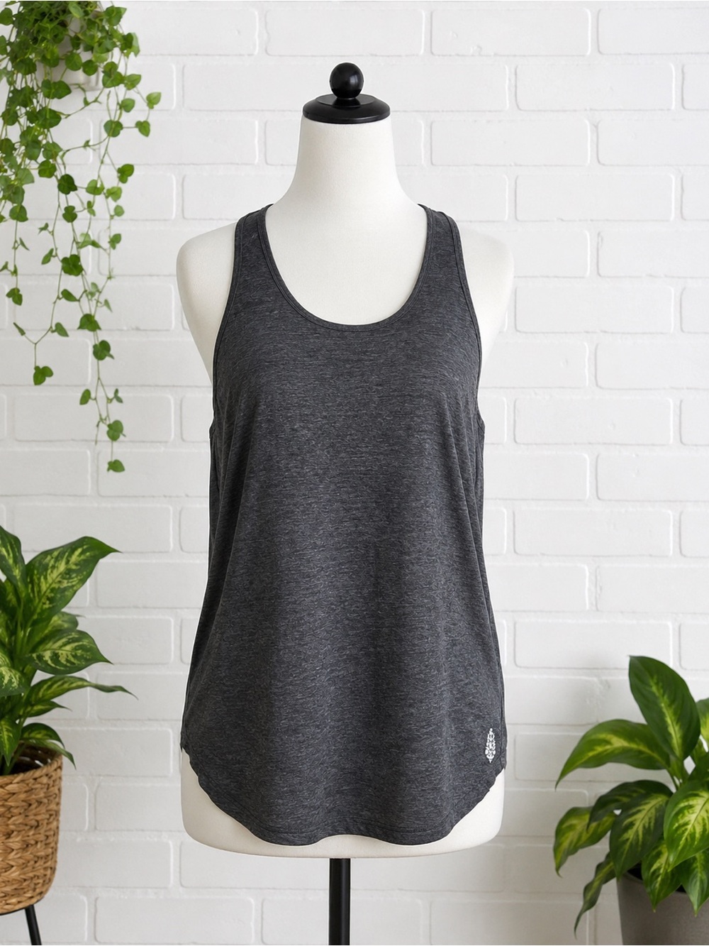 FP Movement by Free People Charcoal Racerback Tank
